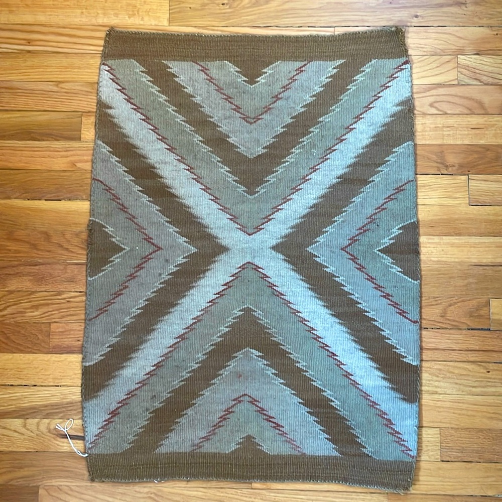 Handwoven Vintage Navajo Rug all natural dyes